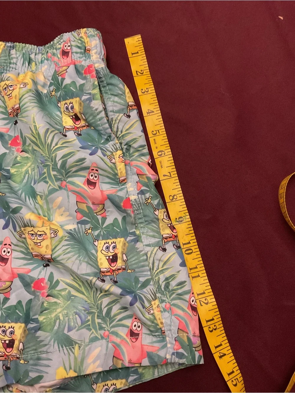 H&M Light Blue SpongeBob & Patrick Tropical Swim Trunks